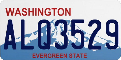 WA license plate ALQ3529