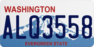 WA license plate ALQ3558