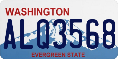 WA license plate ALQ3568