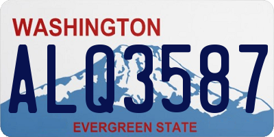 WA license plate ALQ3587