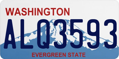 WA license plate ALQ3593