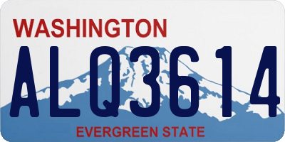 WA license plate ALQ3614