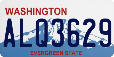 WA license plate ALQ3629