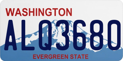 WA license plate ALQ3680