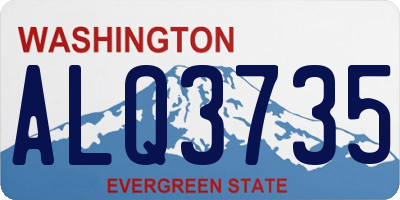WA license plate ALQ3735