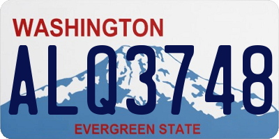 WA license plate ALQ3748