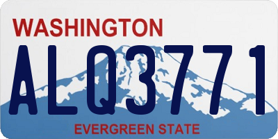 WA license plate ALQ3771