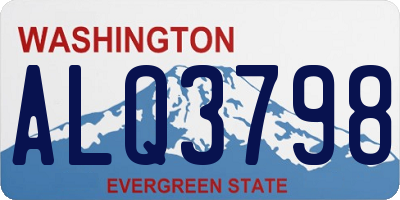 WA license plate ALQ3798