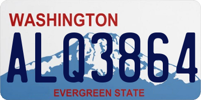 WA license plate ALQ3864