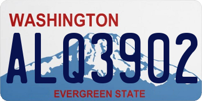 WA license plate ALQ3902