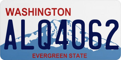 WA license plate ALQ4062