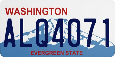 WA license plate ALQ4071