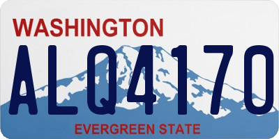 WA license plate ALQ4170