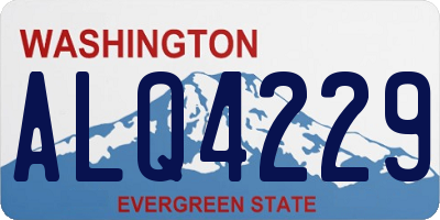 WA license plate ALQ4229