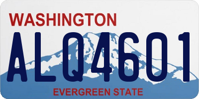 WA license plate ALQ4601