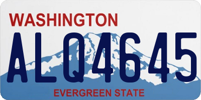 WA license plate ALQ4645