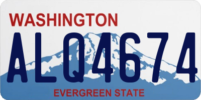 WA license plate ALQ4674