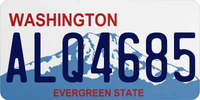 WA license plate ALQ4685
