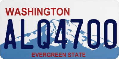 WA license plate ALQ4700