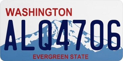 WA license plate ALQ4706