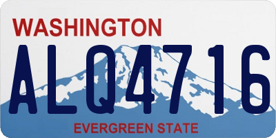 WA license plate ALQ4716