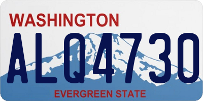 WA license plate ALQ4730
