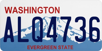 WA license plate ALQ4736