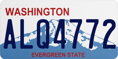 WA license plate ALQ4772