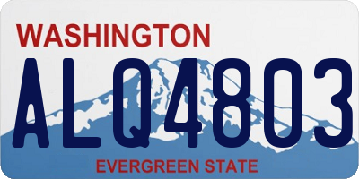WA license plate ALQ4803