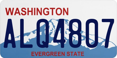 WA license plate ALQ4807