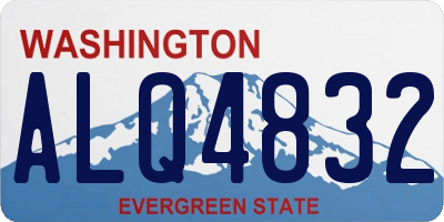 WA license plate ALQ4832