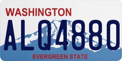 WA license plate ALQ4880