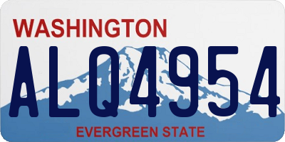 WA license plate ALQ4954