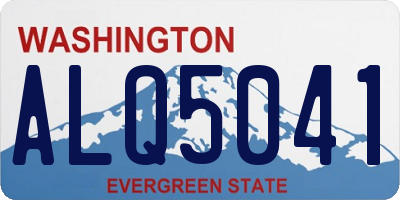 WA license plate ALQ5041