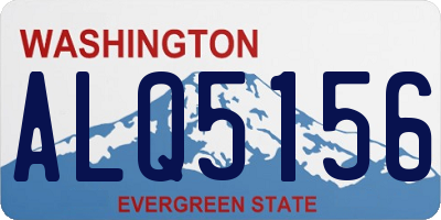 WA license plate ALQ5156