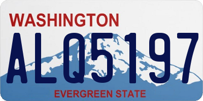 WA license plate ALQ5197