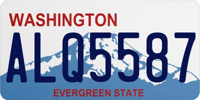 WA license plate ALQ5587