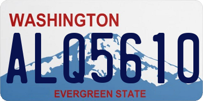 WA license plate ALQ5610