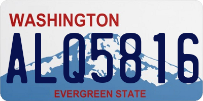 WA license plate ALQ5816