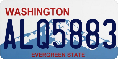WA license plate ALQ5883