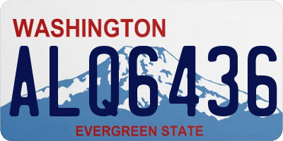 WA license plate ALQ6436