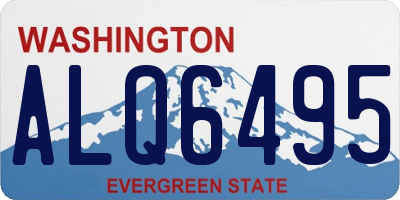 WA license plate ALQ6495