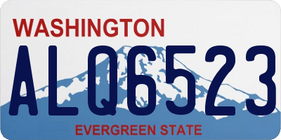 WA license plate ALQ6523