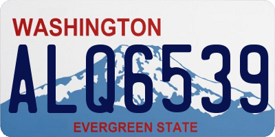 WA license plate ALQ6539
