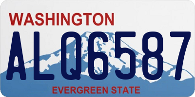 WA license plate ALQ6587