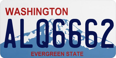 WA license plate ALQ6662