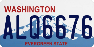 WA license plate ALQ6676
