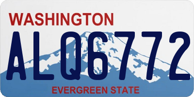 WA license plate ALQ6772