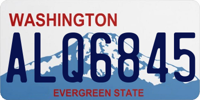 WA license plate ALQ6845