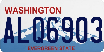 WA license plate ALQ6903